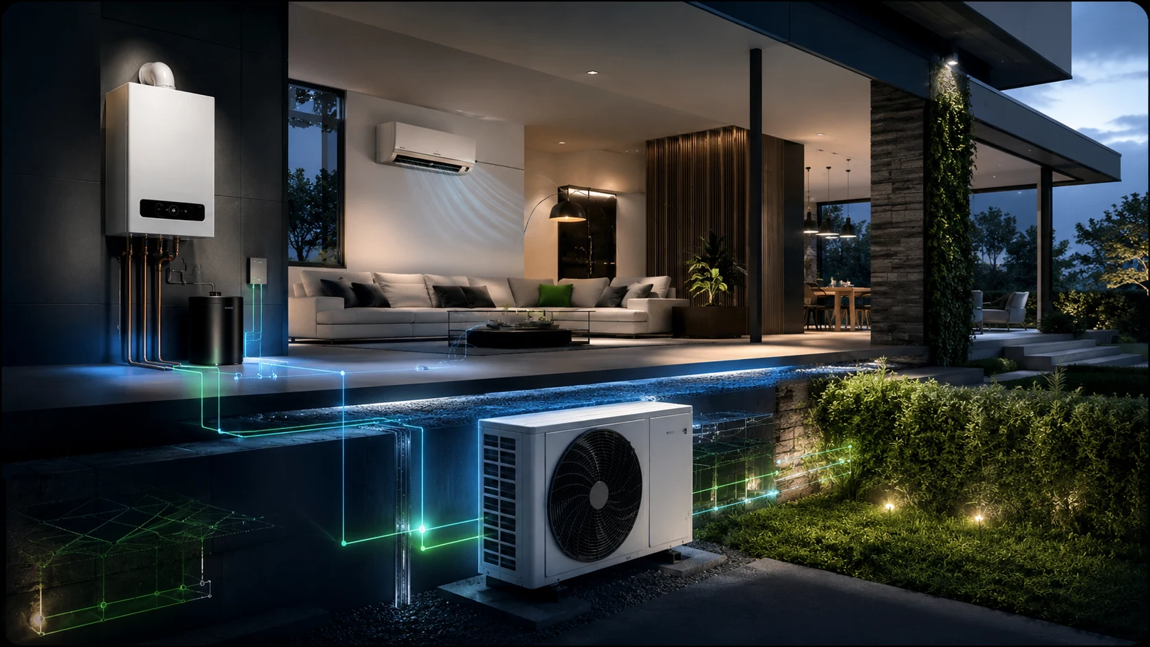 Smart climate control in a modern home supported by ELUVO Care
